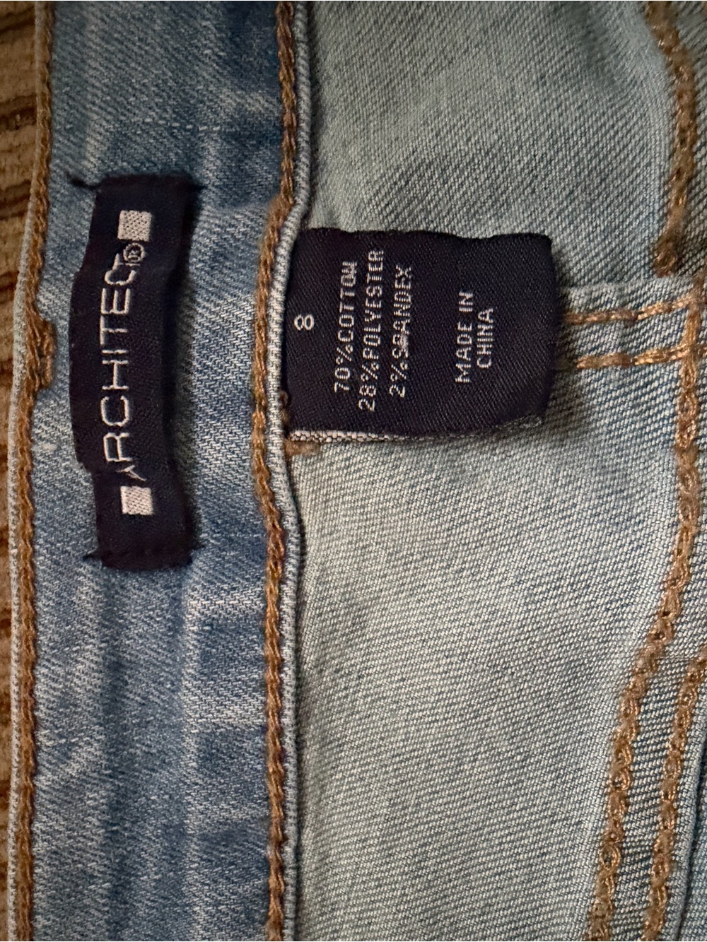 Architect Light Blue Cropped Jeans with frayed hem